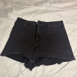 Levi's Black Jean Shorts for Women